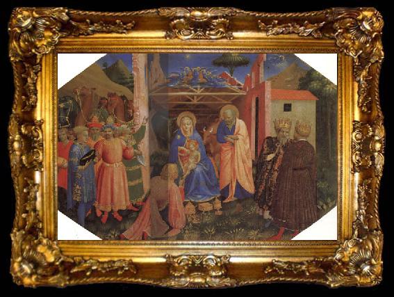 framed  Fra Angelico Altarpiece of the Annunciation, ta009-2